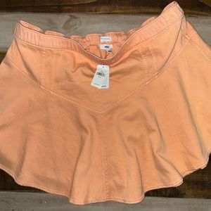 Aerie orange flows mini skirt